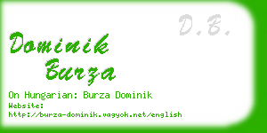 dominik burza business card